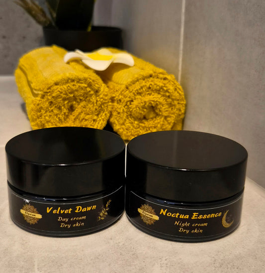 Velvet Dawn + Noctua Essence Combo – Complete Care for Dry Skin, Day & Night